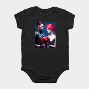anime boyfriend girlfriend Baby Bodysuit